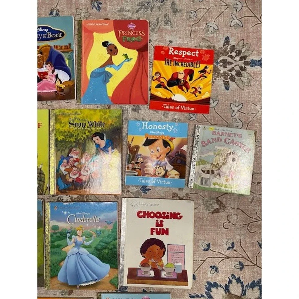 Lot of 19 Childrens Books Disney Little Golden Books Tales of Virtue Classics - Picture 2 of 7
